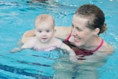 Harry Wright International infant aquatic swim class with baby and mother South China Athletic Association Causeway Bay