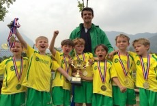 Tinytots Kids Soccer Class with Coach Happy Fun Play Football Field Competition Discovery Bay Community Hall 