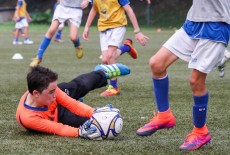 Tinytots Playing Soccer Football Kids Class Woodland Montessori Pre-School Mid Levels